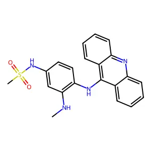 Methanesulfonamide, N-(4-(9-acridinylamino)-3-(methylamino)phenyl)- structure