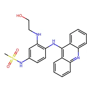 Methanesulfonamide, N-(4-(9-acridinylamino)-3-((2-hydroxyethyl)amino)phenyl)- structure