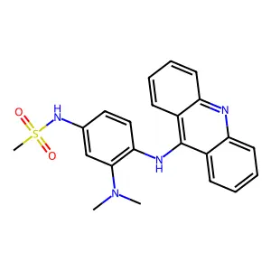 Methanesulfonamide, N-(4-(9-acridinylamino)-3-(dimethylamino)phenyl)- structure