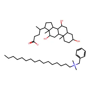 Benzyldimethylhexadecylammonium cholate structure