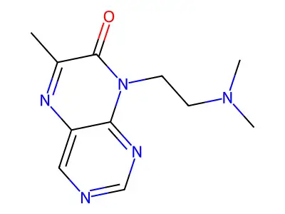 7(8H)-Pteridinone, 8-(2-(dimethylamino)ethyl)-6-methyl- structure