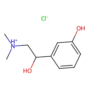 Benzyl alcohol, alpha-((dimethylamino)methyl)-3-hydroxy-, hydrochloride structure