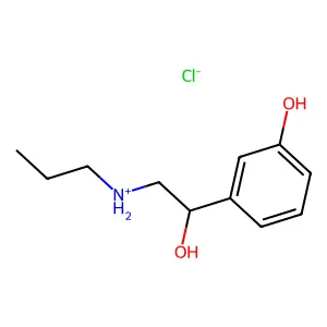 Benzyl alcohol, 3-hydroxy-alpha-((propylamino)methyl)-, hydrochloride structure