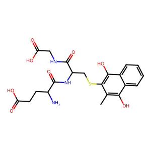 2-Methyl-3-glutathionyl-1,4-naphthoquinone structure