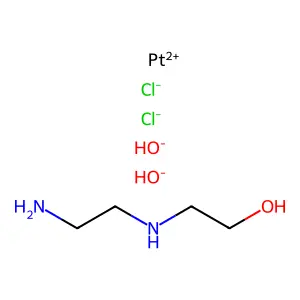 (2-((2-Aminoethyl)amino)ethanol-N,N')dichlorodihydroxyplatinum structure