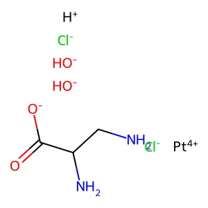 Dichloro(2,3-diaminopropanoato-N,N')dihydroxyplatinate(1-) hydrogen structure