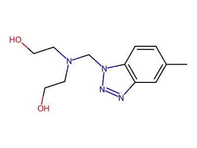 2,2'-(((4-Methyl-1H-benzotriazol-1-yl)methyl)imino)bis(ethanol) structure