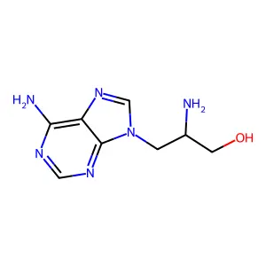 2-Amino-3-(6-aminopurin-9-yl)propan-1-ol structure