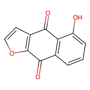 Naphtho(2,3-b)furan-4,9-dione, 5-hydroxy- structure