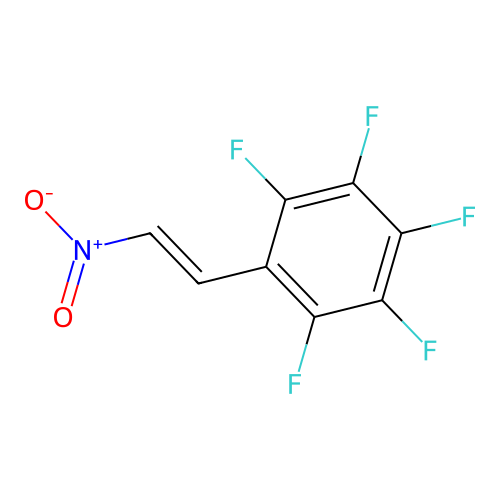 trans-2,3,4,5,6-Pentafluoro-beta-nitrostyrene structure