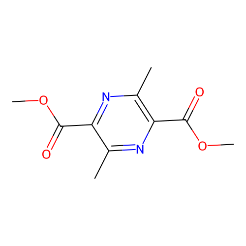Dimethyl 3,6-dimethylpyrazine-2,5-dicarboxylate structure