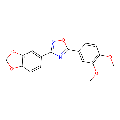 3-(1,3-Benzodioxol-5-yl)-5-(3,4-dimethoxyphenyl)-1,2,4-oxadiazole structure