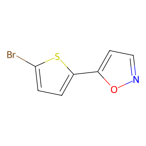 2-Bromo-5-(isoxazol-5-yl)thiophene structure