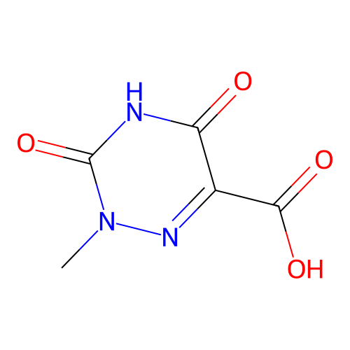 2-Methyl-3,5-dioxo-2,3,4,5-tetrahydro-1,2,4-triazine-6-carboxylic acid structure