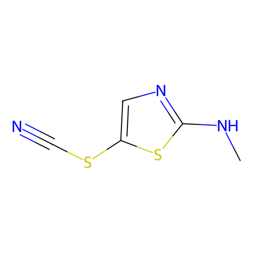 2-Methylamino-5-thiazolyl thiocyanate structure