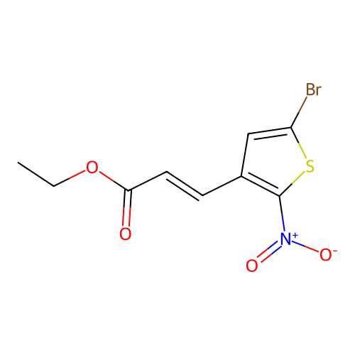 Ethyl 3-{5-bromo-2-nitro-3-thienyl}acrylate structure