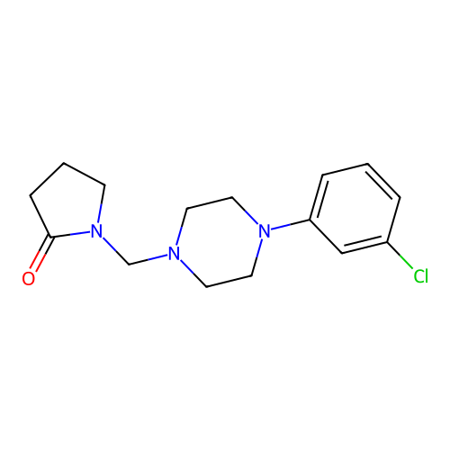 2-Pyrrolidinone, 1-((4-(3-chlorophenyl)-1-piperazinyl)methyl)- structure