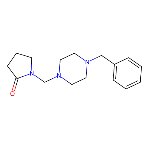 2-Pyrrolidinone, 1-((4-(phenylmethyl)-1-piperazinyl)methyl)- structure