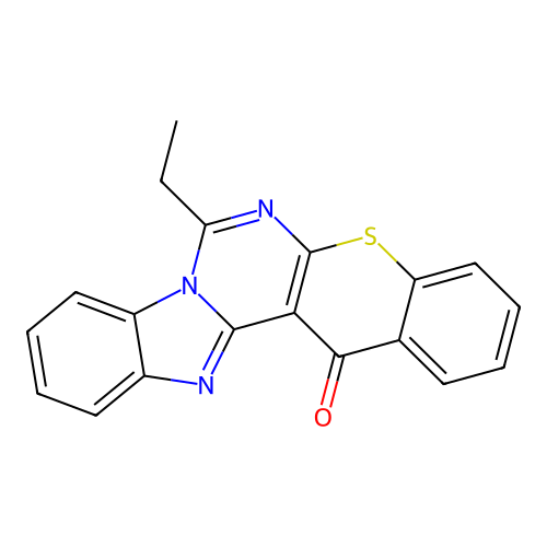 7-ethyl-14H-benzo[4,5]imidazo[1,2-c]thiochromeno[3,2-e]pyrimidin-14-one structure