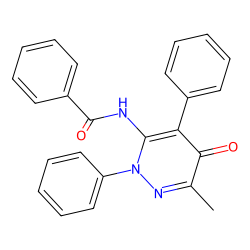 N-(6-methyl-5-oxo-2,4-diphenyl-2,5-dihydropyridazin-3-yl)benzamide structure