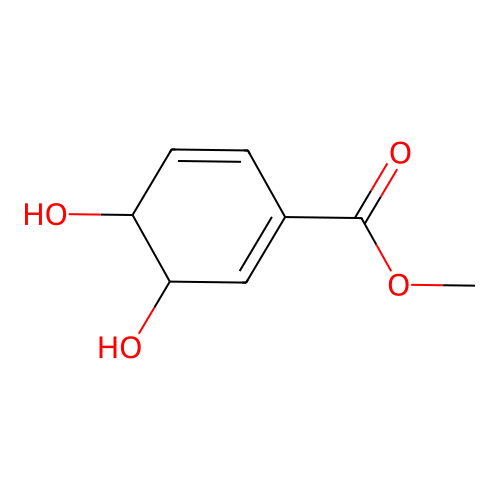 Methyl 3,4-dihydroxycyclohexa-1,5-diene-1-carboxylate structure
