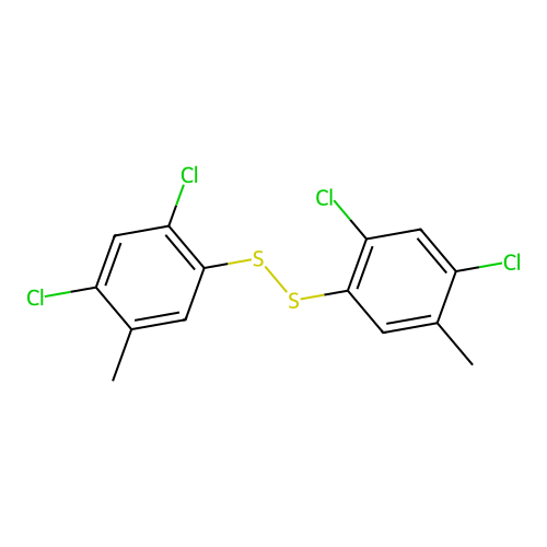 Disulfide, bis(2,4-dichloro-5-methylphenyl) structure