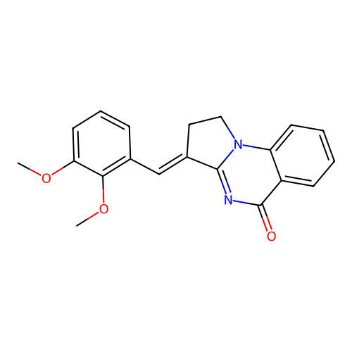 (E)-3-(2,3-dimethoxybenzylidene)-2,3-dihydropyrrolo[1,2-a]quinazolin-5(1H)-one structure