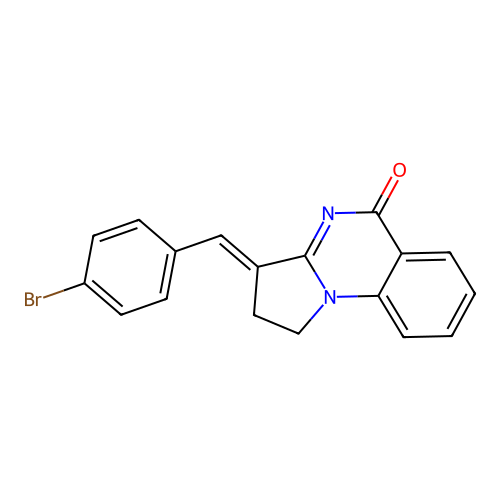 (E)-3-(4-bromobenzylidene)-2,3-dihydropyrrolo[1,2-a]quinazolin-5(1H)-one structure