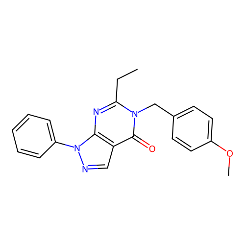6-Ethyl-5-[(4-methoxyphenyl)methyl]-1-phenylpyrazolo[3,4-d]pyrimidin-4-one structure