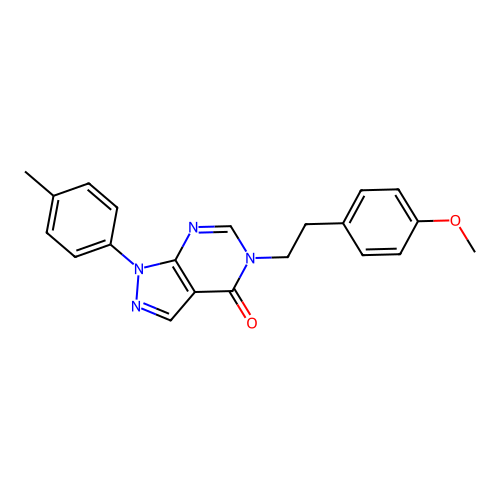 5-(4-methoxyphenethyl)-1-(p-tolyl)-1H-pyrazolo[3,4-d]pyrimidin-4(5H)-one structure