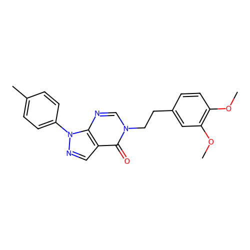 5-(3,4-dimethoxyphenethyl)-1-(p-tolyl)-1H-pyrazolo[3,4-d]pyrimidin-4(5H)-one structure