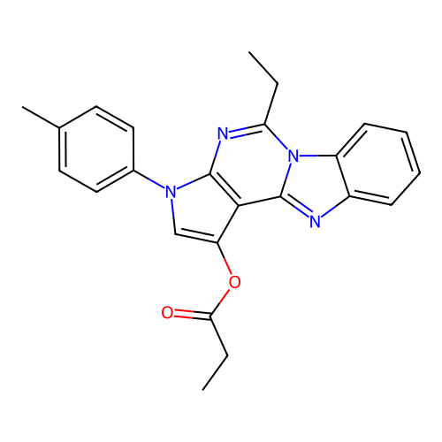 5-ethyl-3-(p-tolyl)-3H-benzo[4,5]imidazo[1,2-c]pyrrolo[3,2-e]pyrimidin-1-yl propionate structure