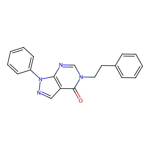 5-phenethyl-1-phenyl-1H-pyrazolo[3,4-d]pyrimidin-4(5H)-one structure