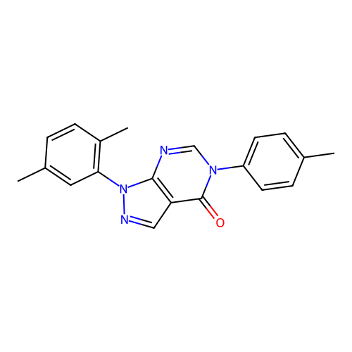 1-(2,5-dimethylphenyl)-5-(p-tolyl)-1H-pyrazolo[3,4-d]pyrimidin-4(5H)-one structure