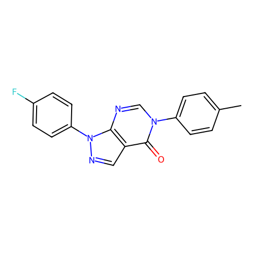 1-(4-fluorophenyl)-5-(4-methylphenyl)pyrazolo[3,4-d]pyrimidin-4-one structure