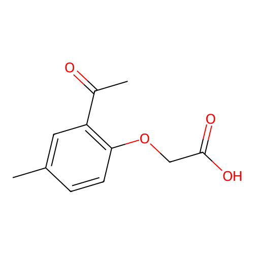 Acetic acid, (2-acetyl-4-methylphenoxy)- structure