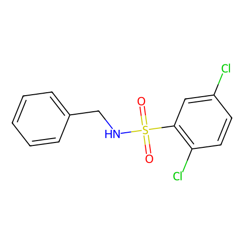 N-benzyl-2,5-dichlorobenzenesulfonamide structure