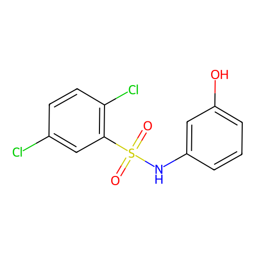 2,5-dichloro-N-(3-hydroxyphenyl)benzenesulfonamide structure