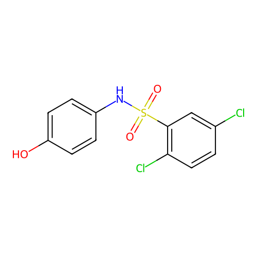 2,5-dichloro-N-(4-hydroxyphenyl)benzenesulfonamide structure