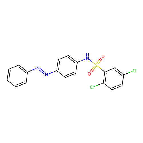 Benzenesulfonamide, 2,5-dichloro-N-[4-(phenylazo)phenyl]- structure