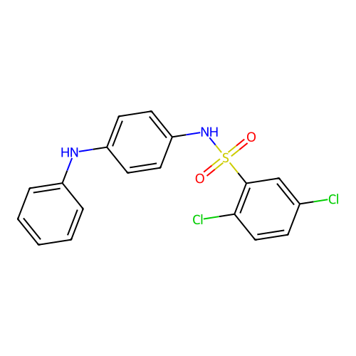 Benzenesulfonamide, 2,5-dichloro-N-[4-(phenylamino)phenyl]- structure