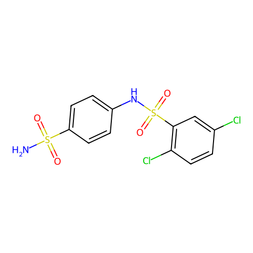 Benzenesulfonamide, N-[4-(aminosulfonyl)phenyl]-2,5-dichloro- structure