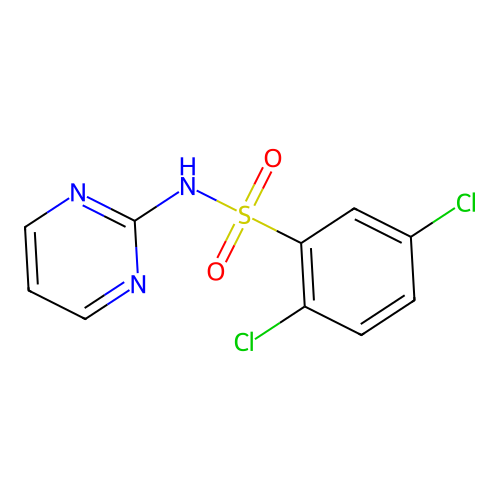 Benzenesulfonamide, 2,5-dichloro-N-2-pyrimidinyl- structure