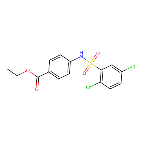 Benzoic acid, 4-[[(2,5-dichlorophenyl)sulfonyl]amino]-, ethyl ester structure