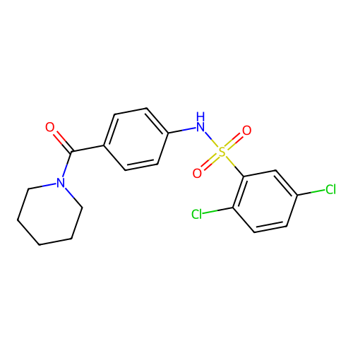 Piperidine, 1-[4-[[(2,5-dichlorophenyl)sulfonyl]amino]benzoyl]- structure