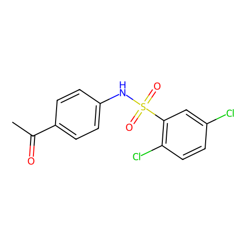 Benzenesulfonamide, N-(4-acetylphenyl)-2,5-dichloro- structure
