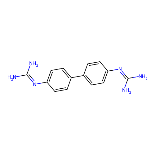 4,4'-Diguanidinobiphenyl structure