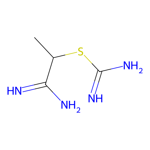 2-Amino-2-imino-1-methylethyl imidothiocarbamate structure