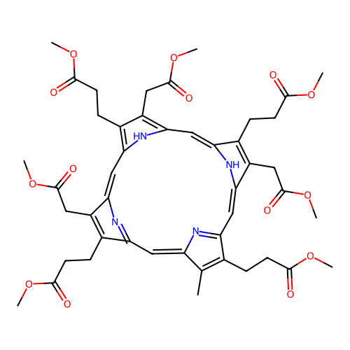 HEPTACARBOXYLPORPHYRIN I HEPTAMETHYL ESTER structure