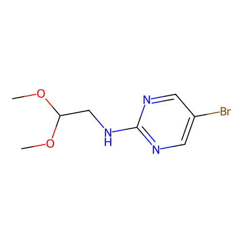 5-bromo-N-(2,2-dimethoxyethyl)pyrimidin-2-amine structure